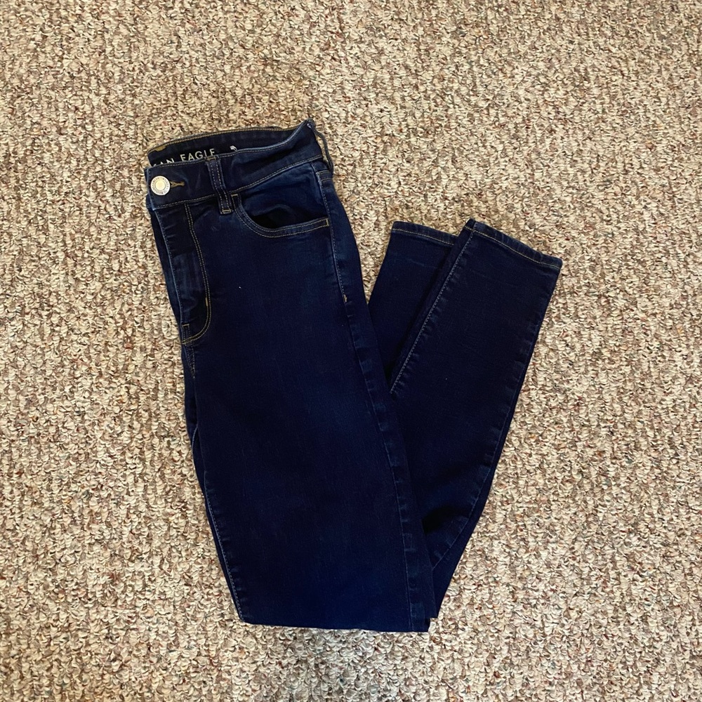 High Waisted Dark American Eagle Jeans
